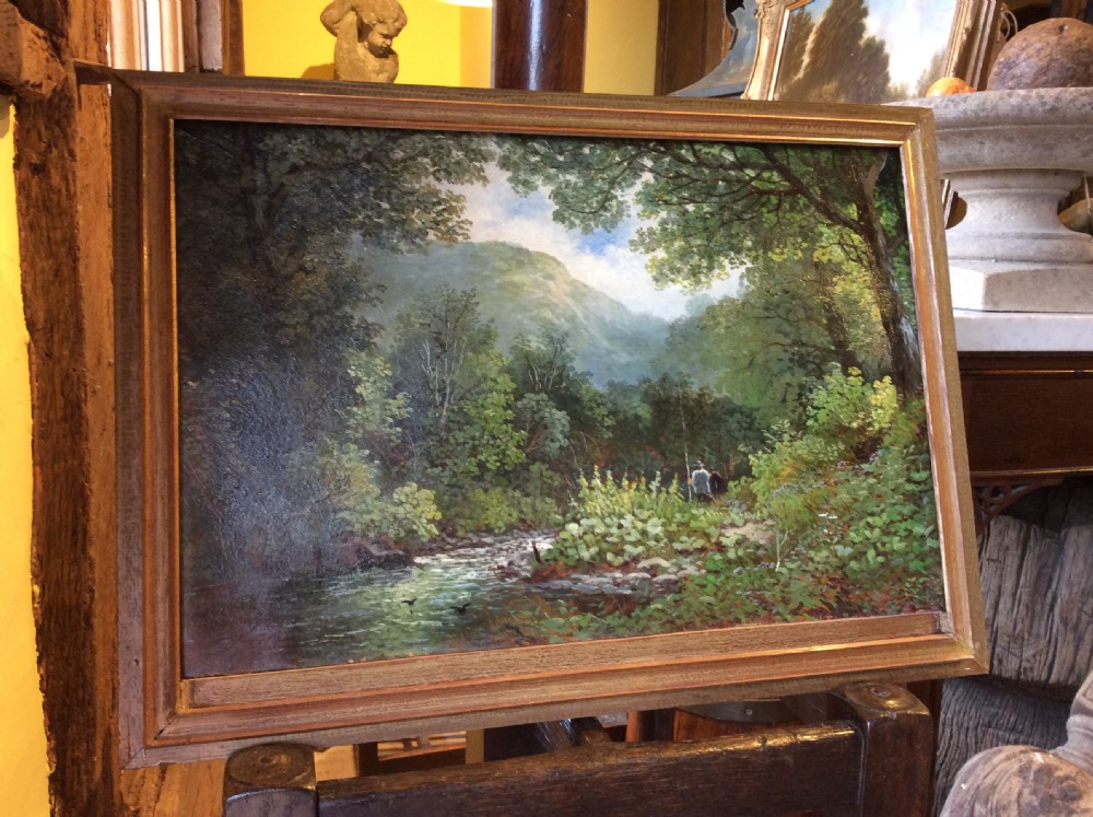 19thC. Double sided oil painting View III