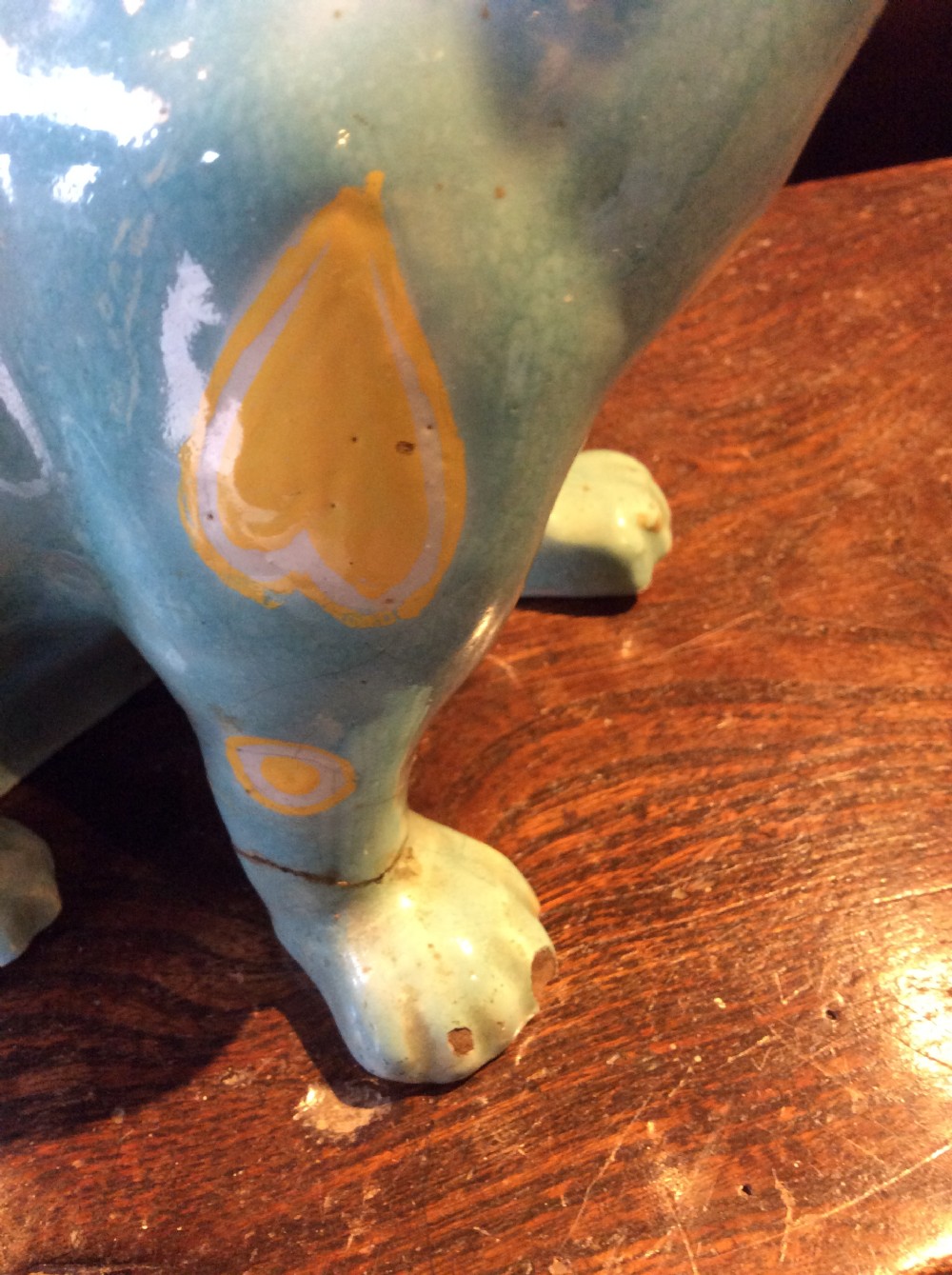 Early 20thC Ceramic cat ( signed on left leg) View III