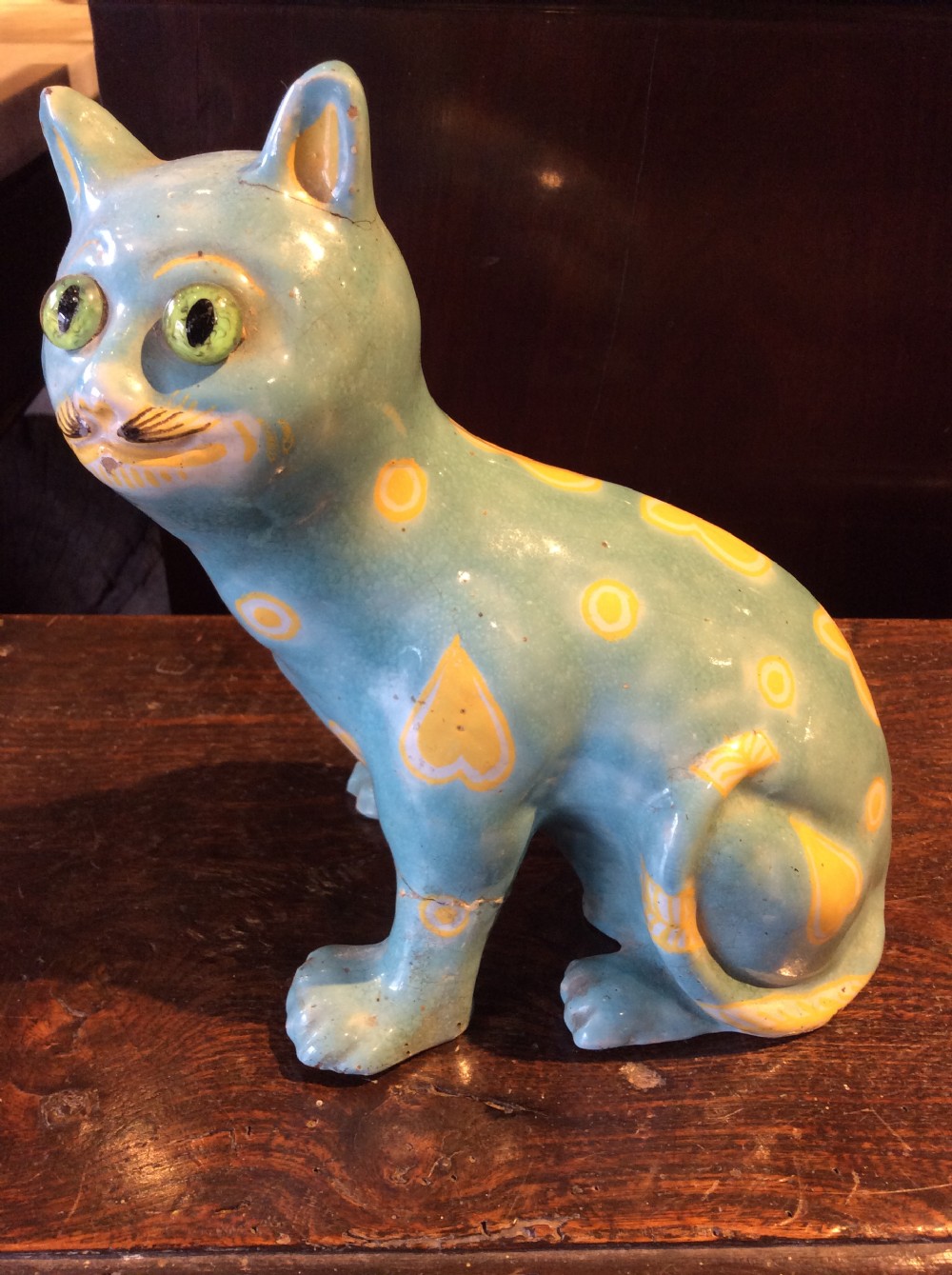 Early 20thC Ceramic cat ( signed on left leg) View IV