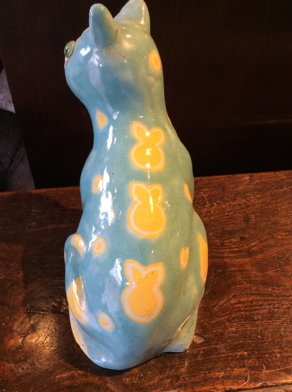 Early 20thC Ceramic cat ( signed on left leg) View VII