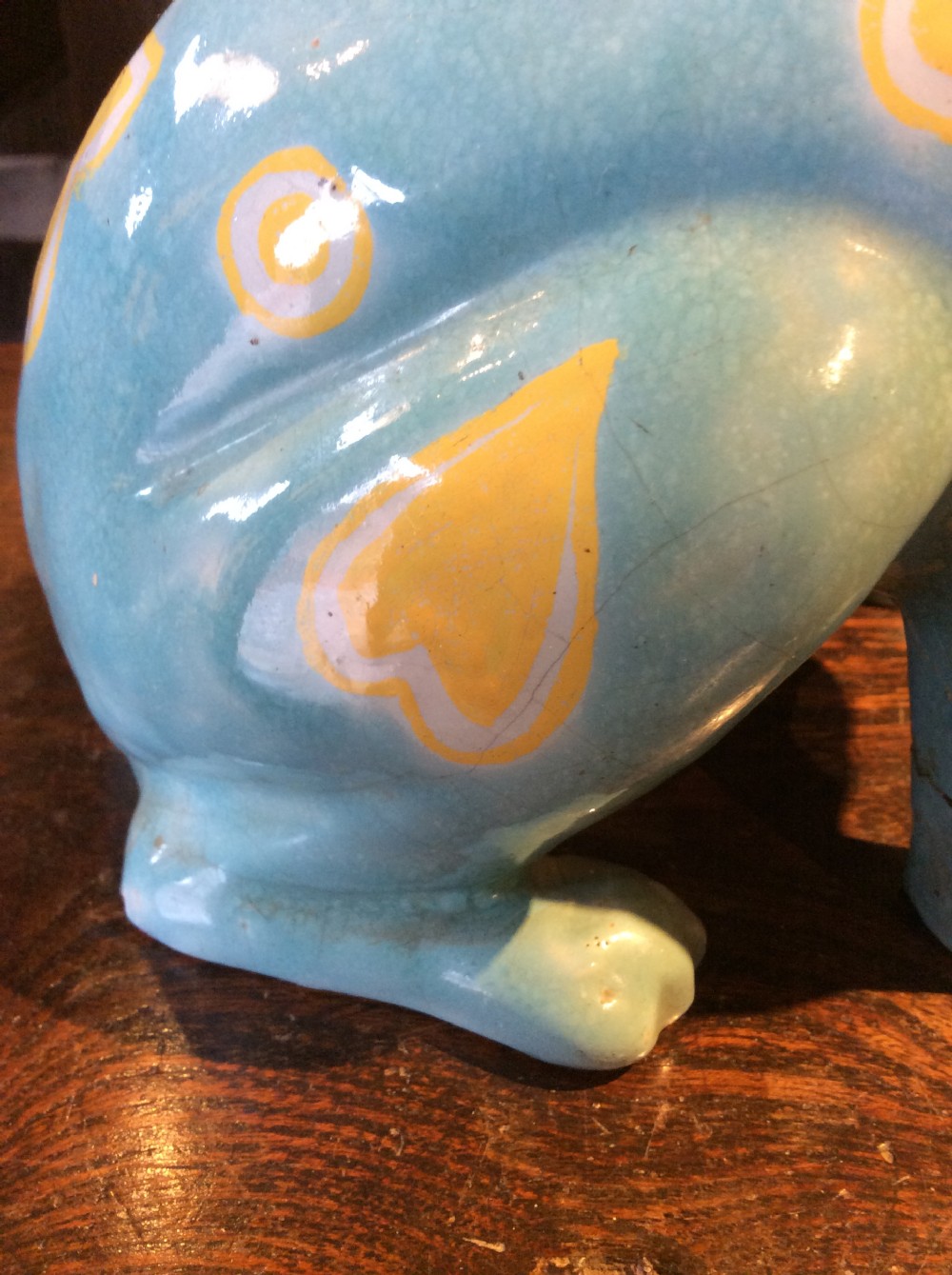 Early 20thC Ceramic cat ( signed on left leg) View IX