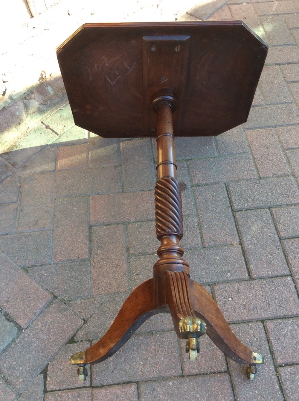 19thC Mahogany tripod table View VI