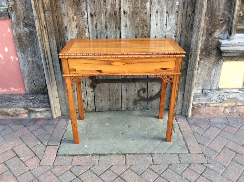 19thC Calamander Chinese export tea table View II