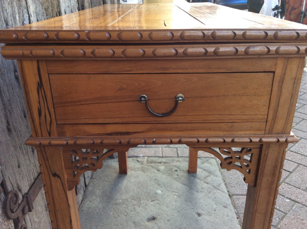 19thC Calamander Chinese export tea table View III