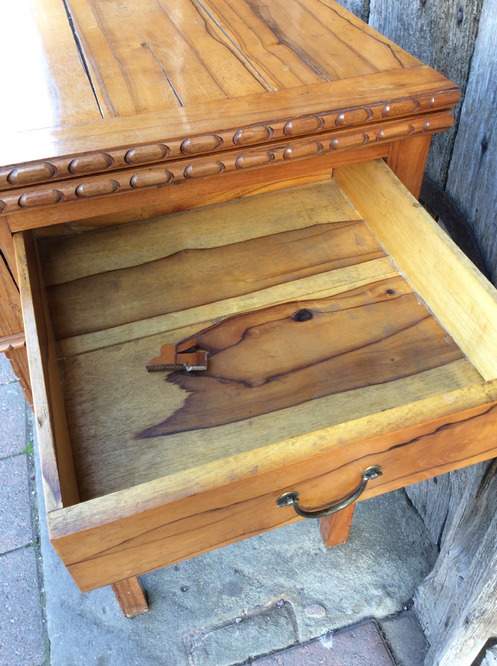 19thC Calamander Chinese export tea table View VI