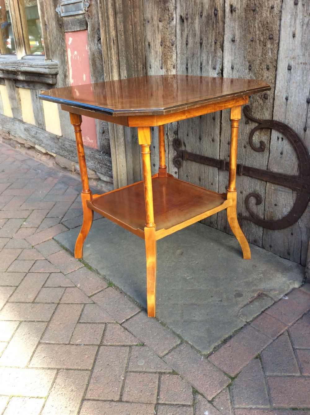 Late 19thC two tier mahogany table View II