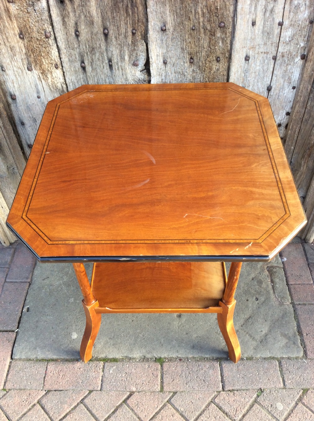 Late 19thC two tier mahogany table View V