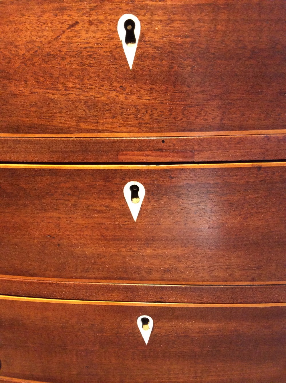 Regency Mahogany Bow front miniature chest of drawers View IV