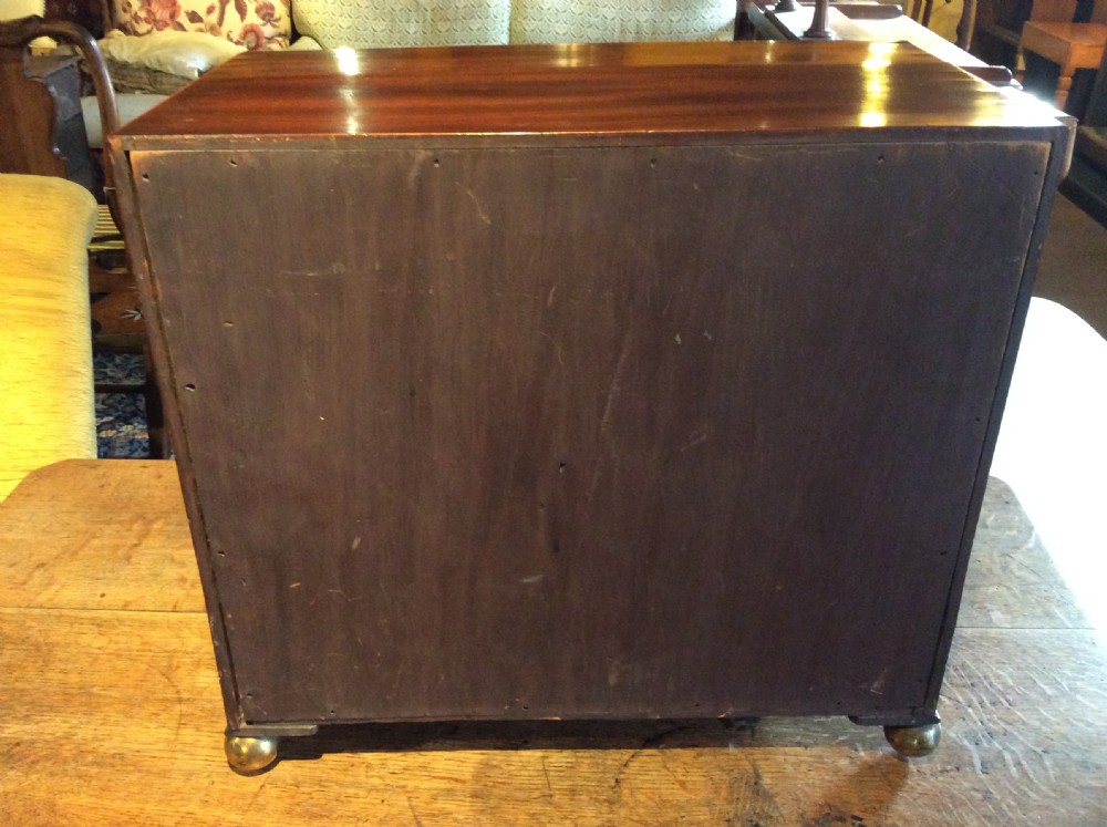 Regency Mahogany Bow front miniature chest of drawers View VI