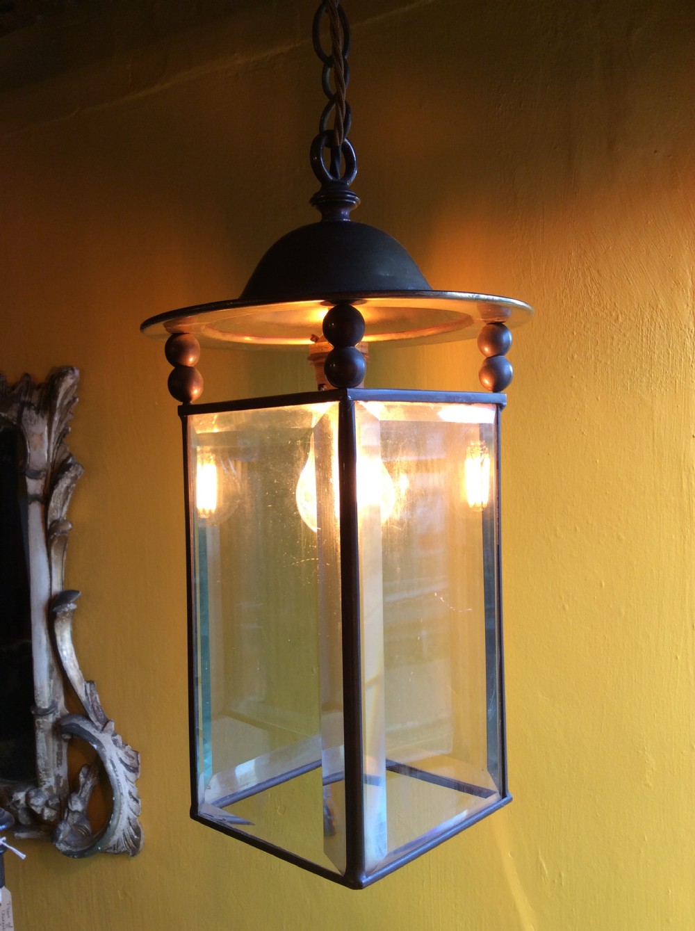 Arts & Crafts Lutyens style brass lantern