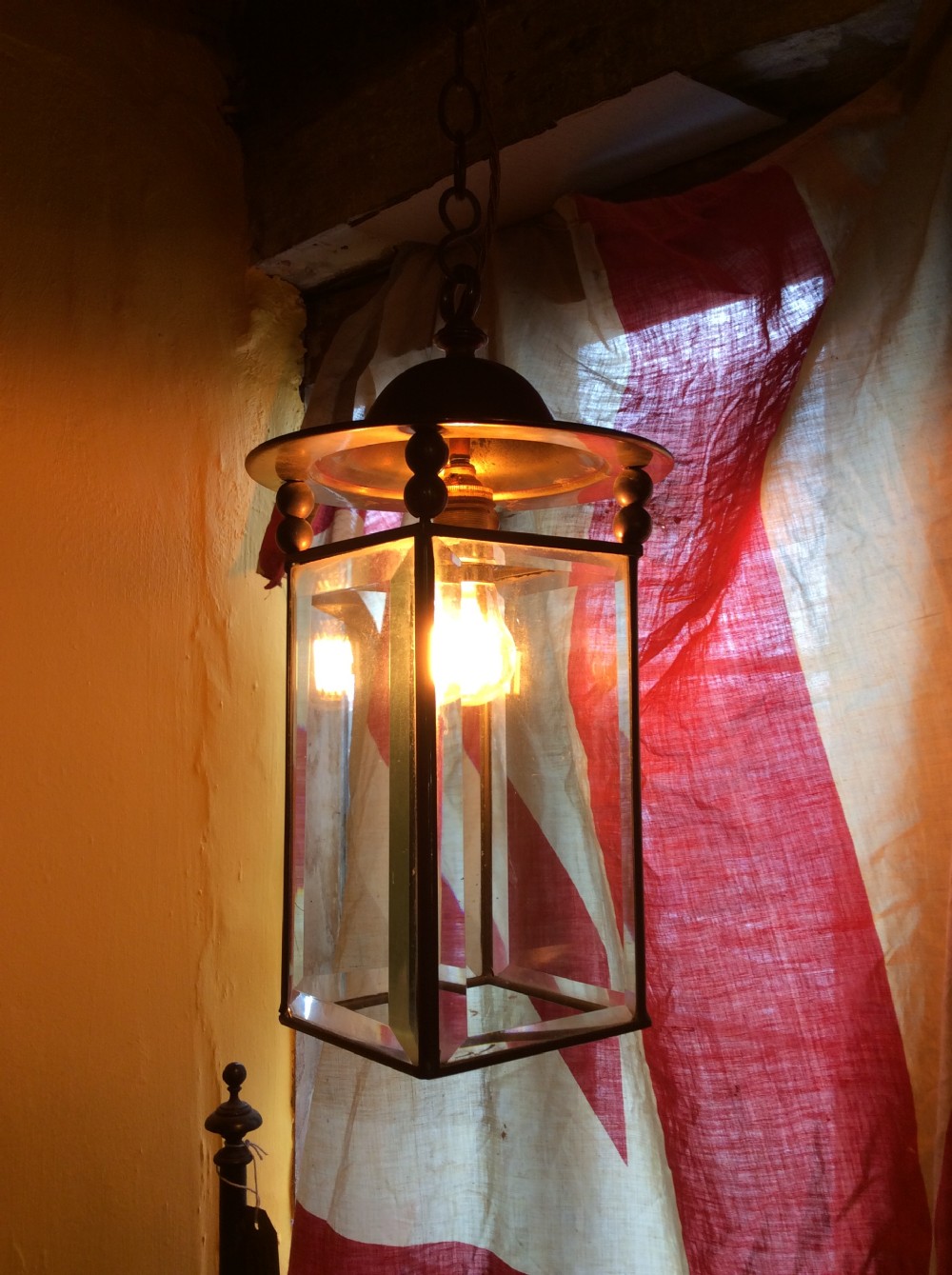 Arts & Crafts Lutyens style brass lantern View IV