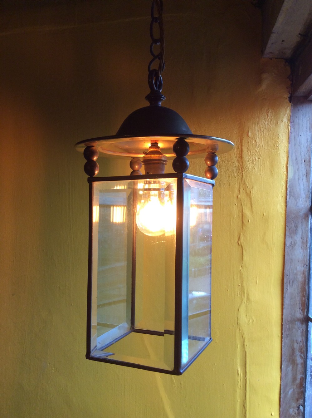 Arts & Crafts Lutyens style brass lantern View V