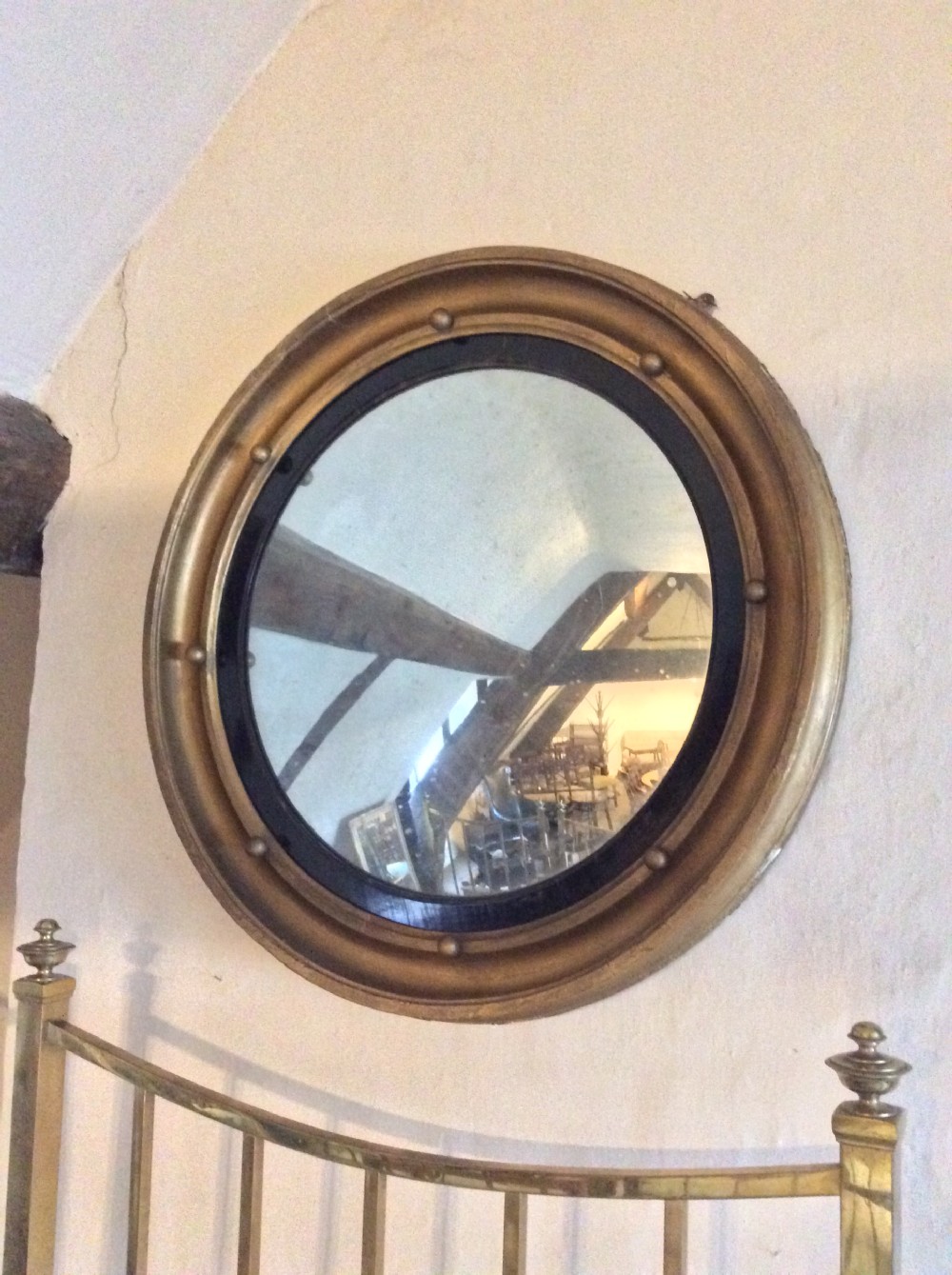 19thC Convex mirror