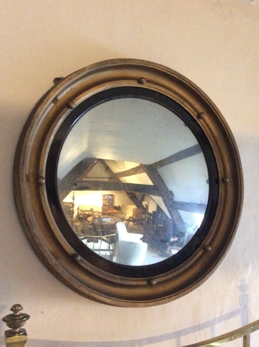 19thC Convex mirror View II