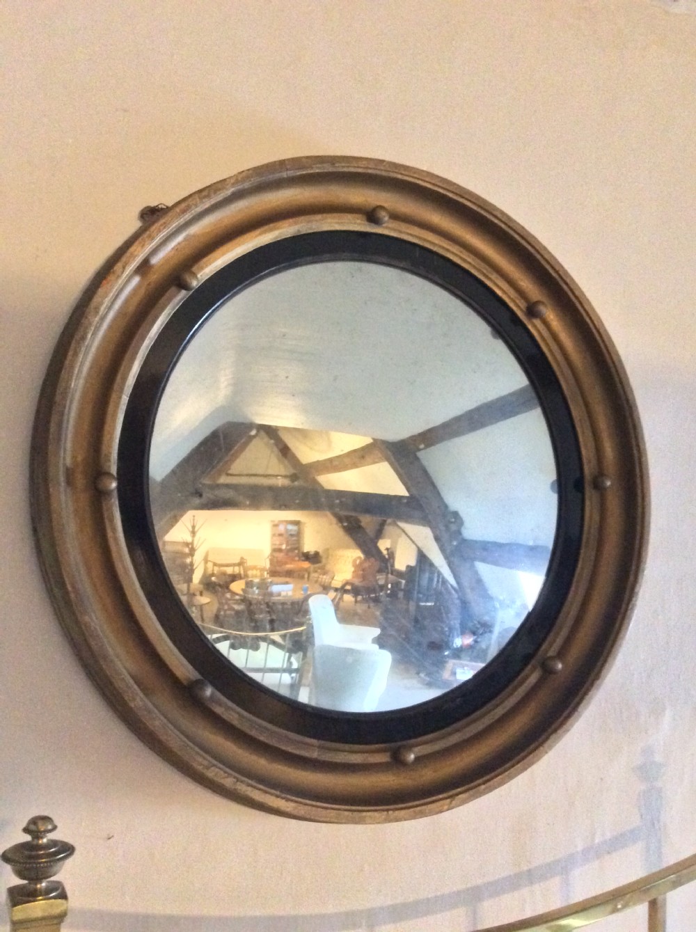 19thC Convex mirror View III