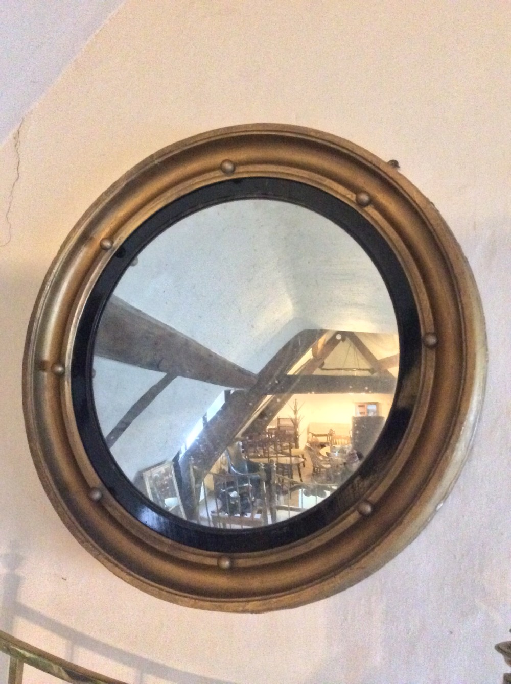 19thC Convex mirror View V