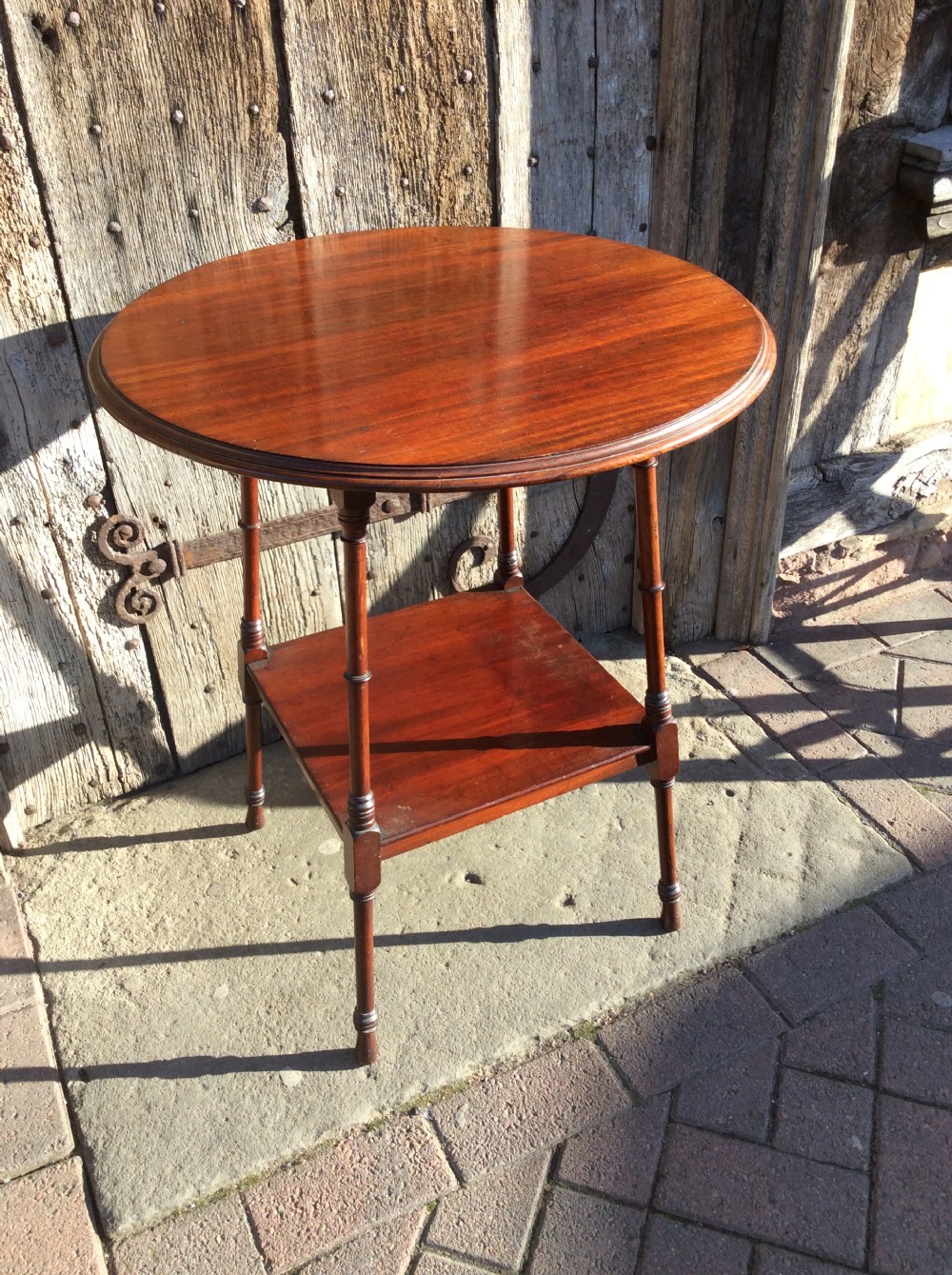 19thC mahogany 2 tier table View II