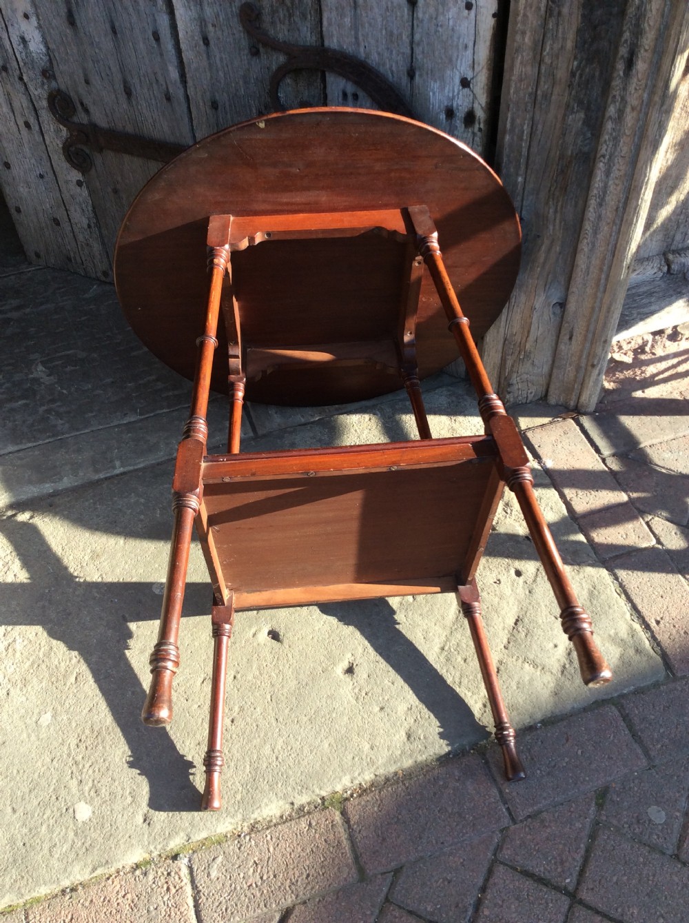 19thC mahogany 2 tier table View V