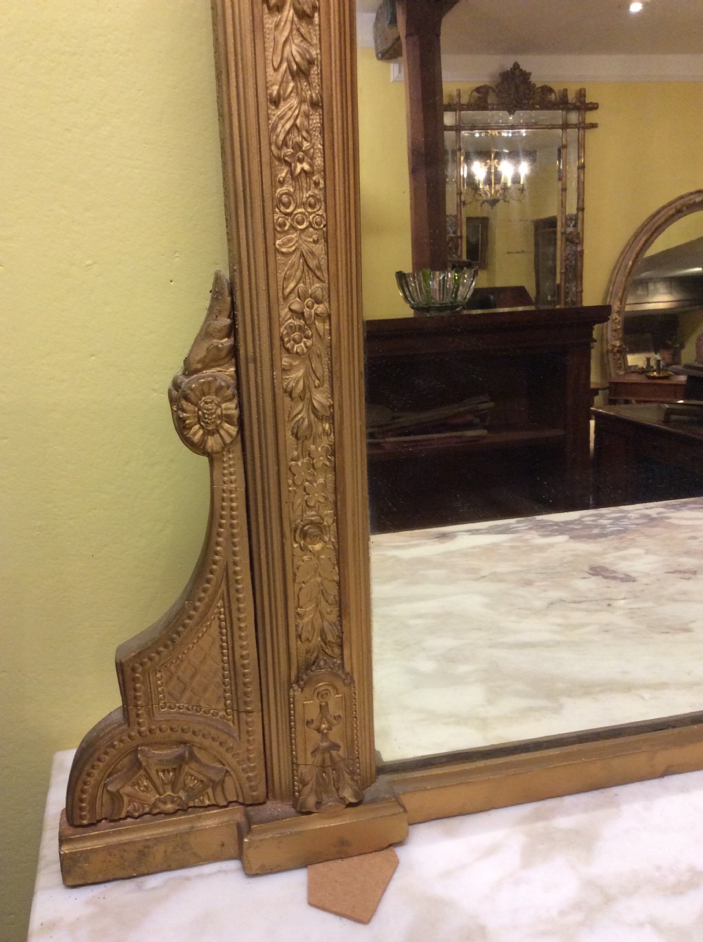 19thC overmantle mirror View II