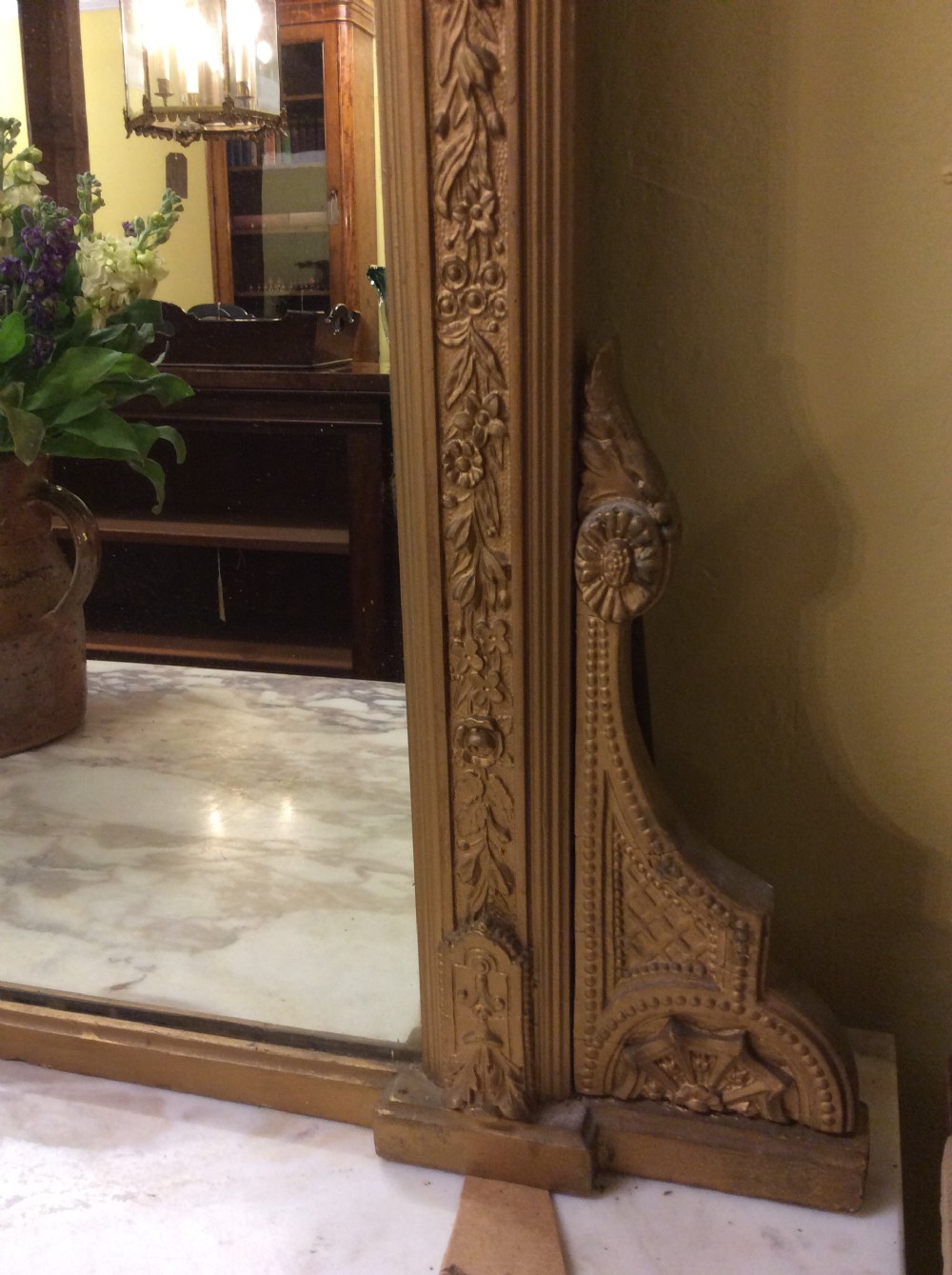 19thC overmantle mirror View III