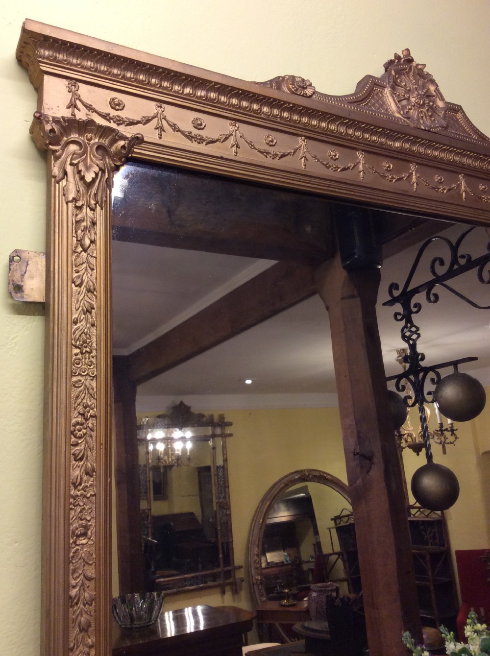 19thC overmantle mirror View IV