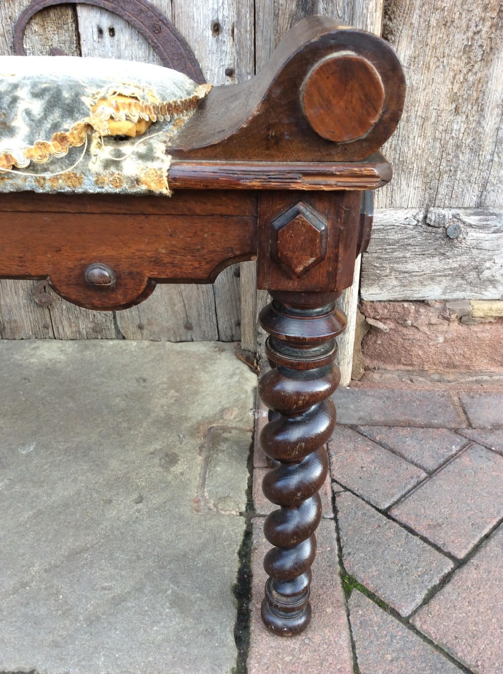 19thC Oak window seat View II
