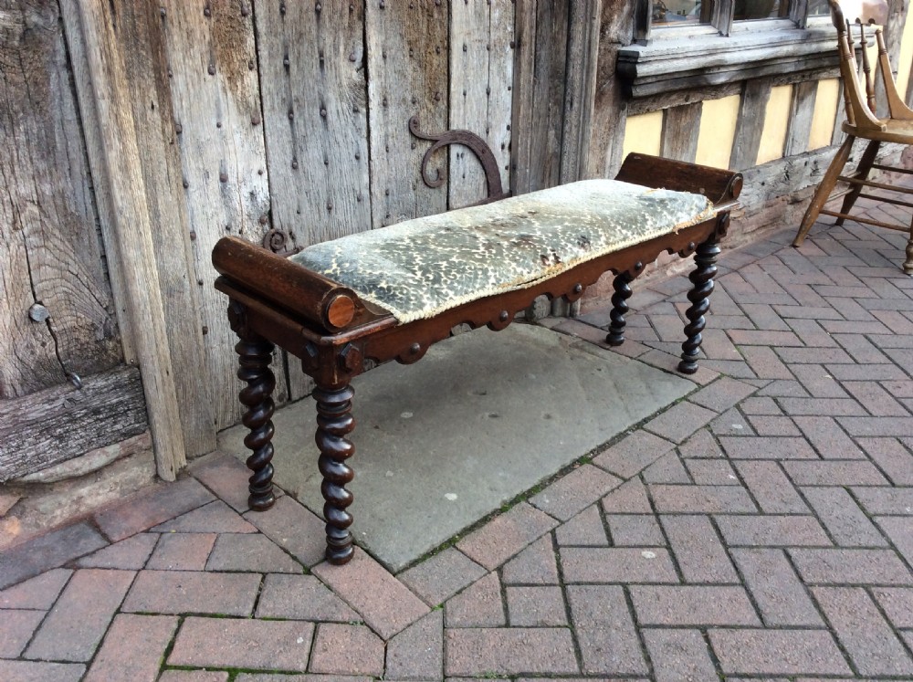 19thC Oak window seat View III