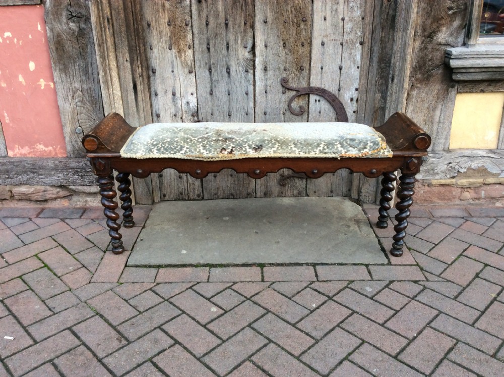 19thC Oak window seat View VI