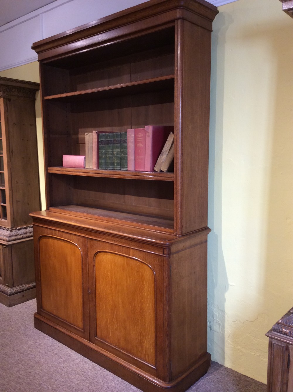 19thC Oak bookcase View IV