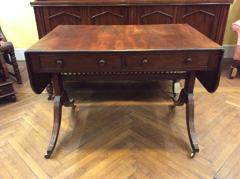 Regency Mahogany sofa table View IV