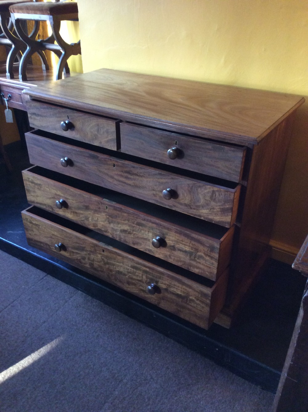 19thC Mahogany chest of drawers by Gillows of Lancaster View VIII