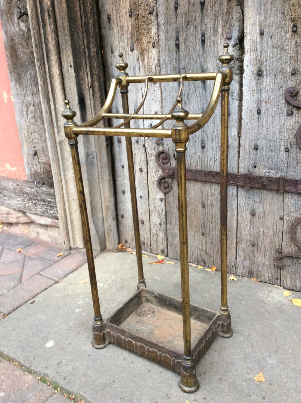 Victorian Brass umbrella stand View II