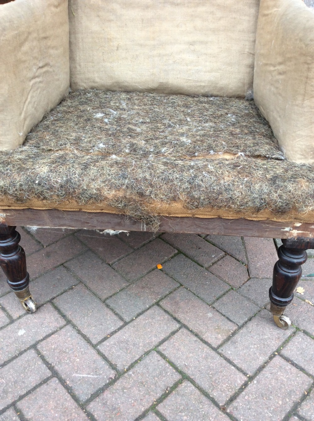 19thC Simulated Rosewood wing armchair View VIII