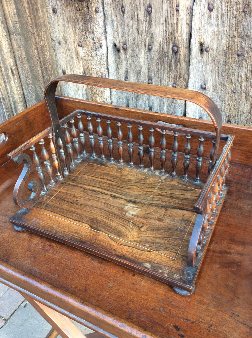 Regency rosewood desk book holder View II