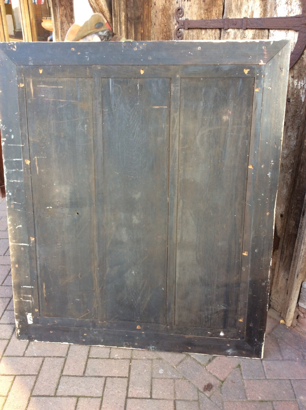 19thC Ebonised bevelled mirror View V