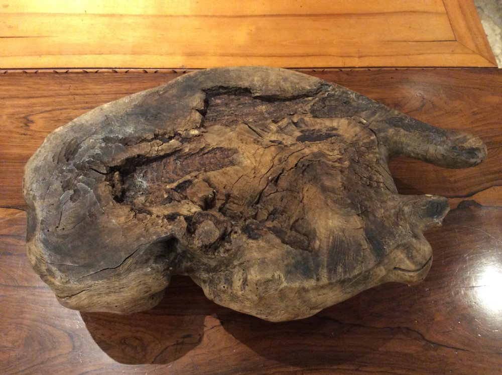Folk art wood carving of a recumbent dog c.1890 View VI