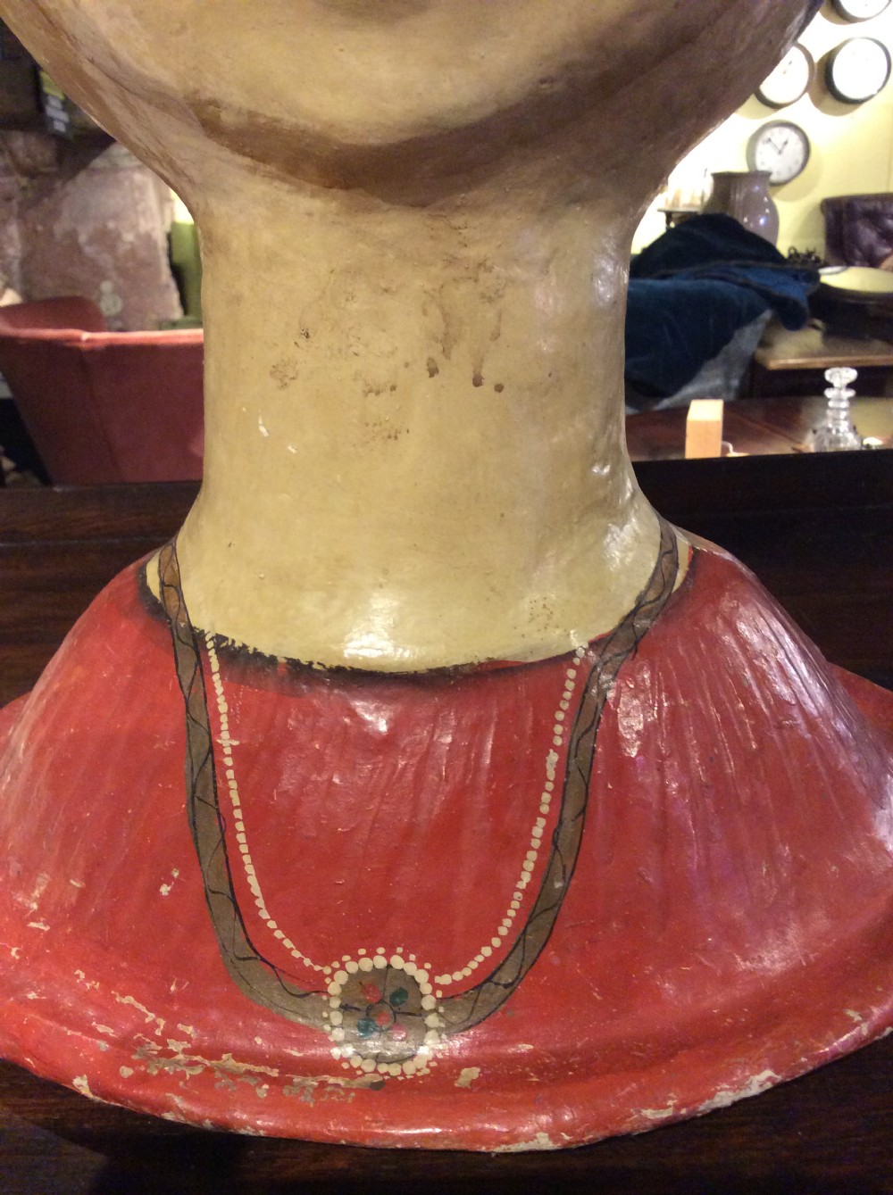 Edwardian Papier mâché bust of Indian man  View III