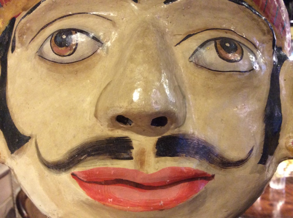 Edwardian Papier mâché bust of Indian man  View VI