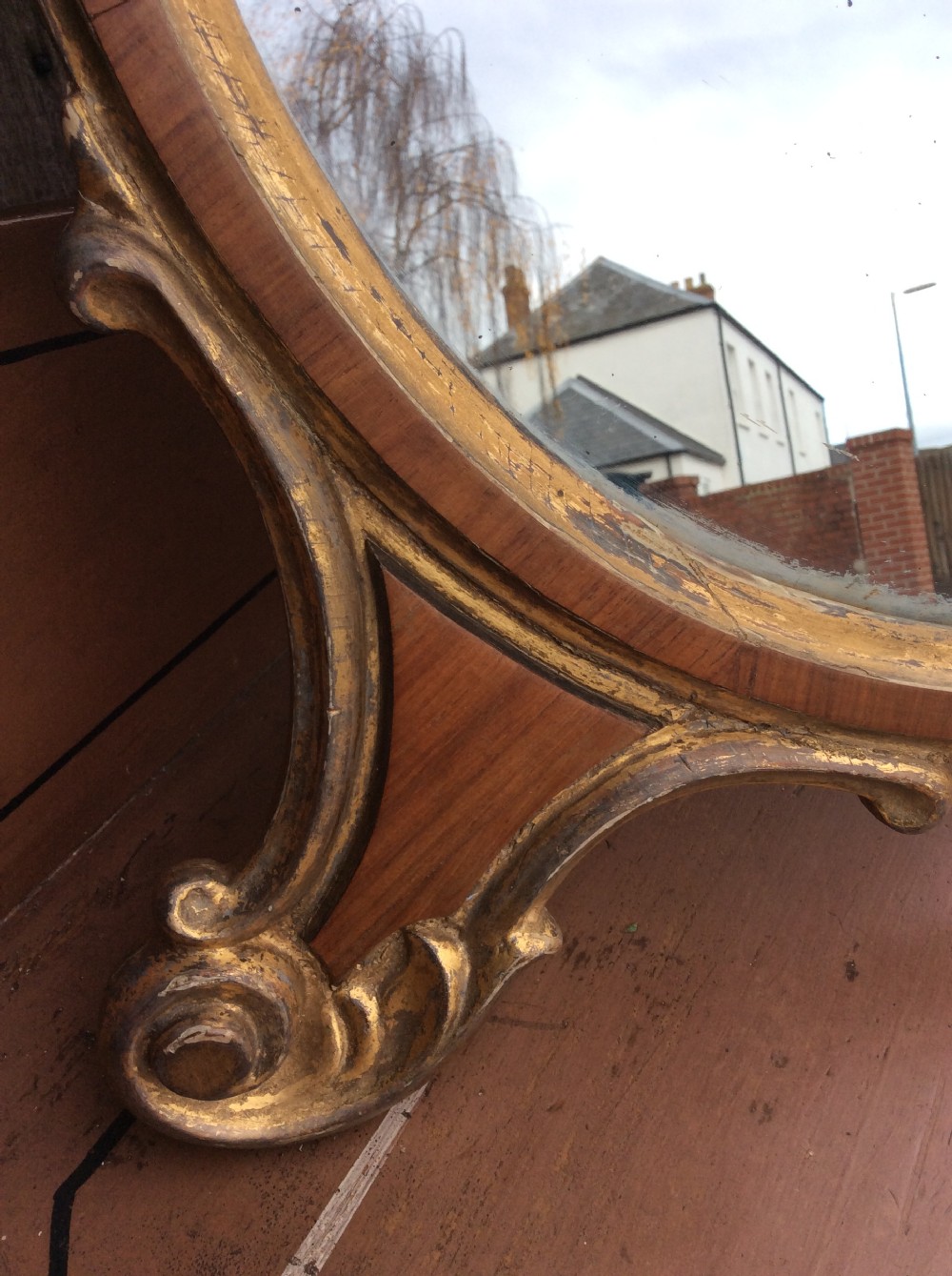 Mid 19thC Kingwood & parcel gilt dressing table mirror View IV