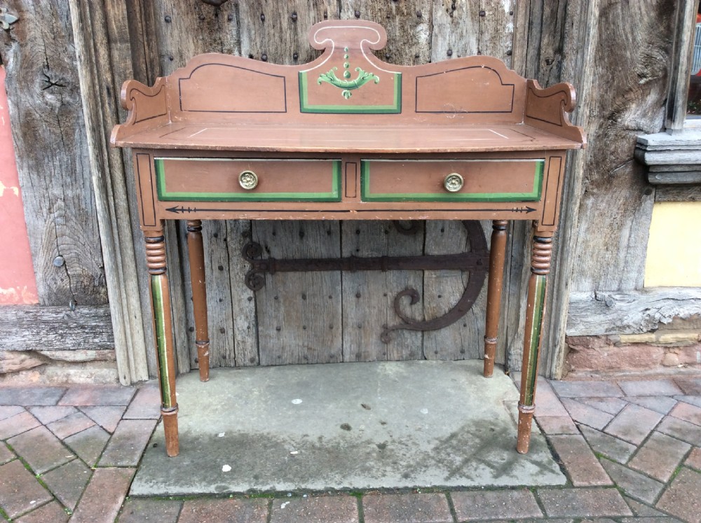 19thC Painted pine washstand