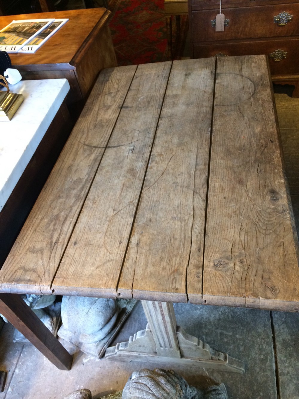 19thC Oak tavern table View IV