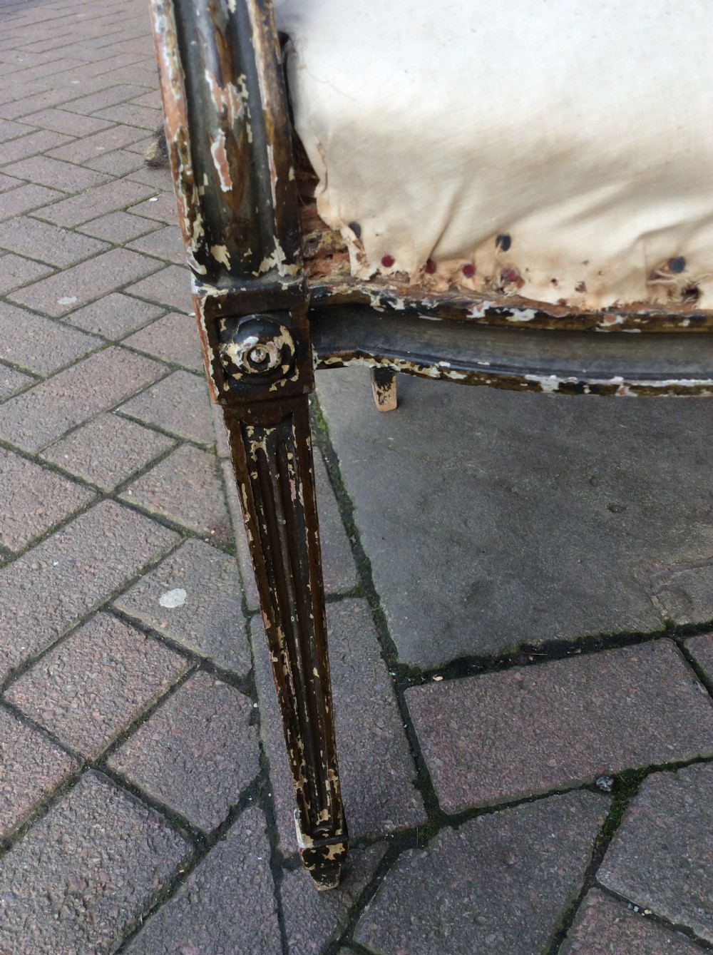 Pair of early 19thC painted & decorated  armchairs View XI