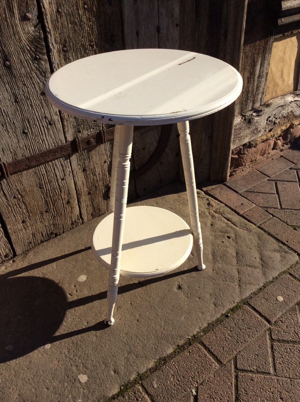 19thC Painted lamp table View II
