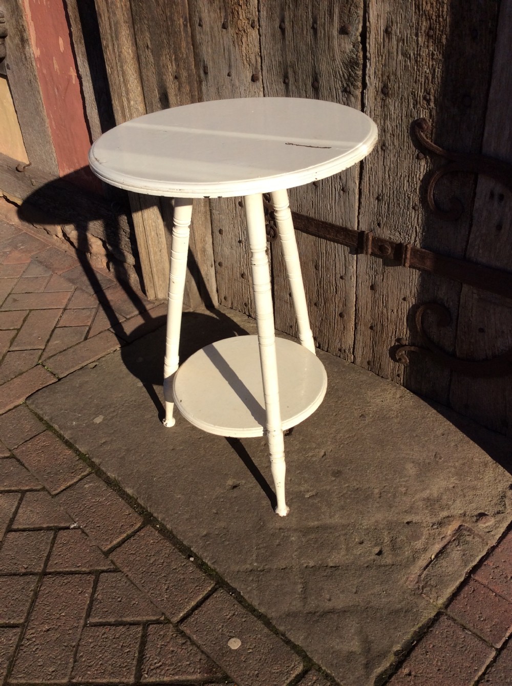 19thC Painted lamp table View V