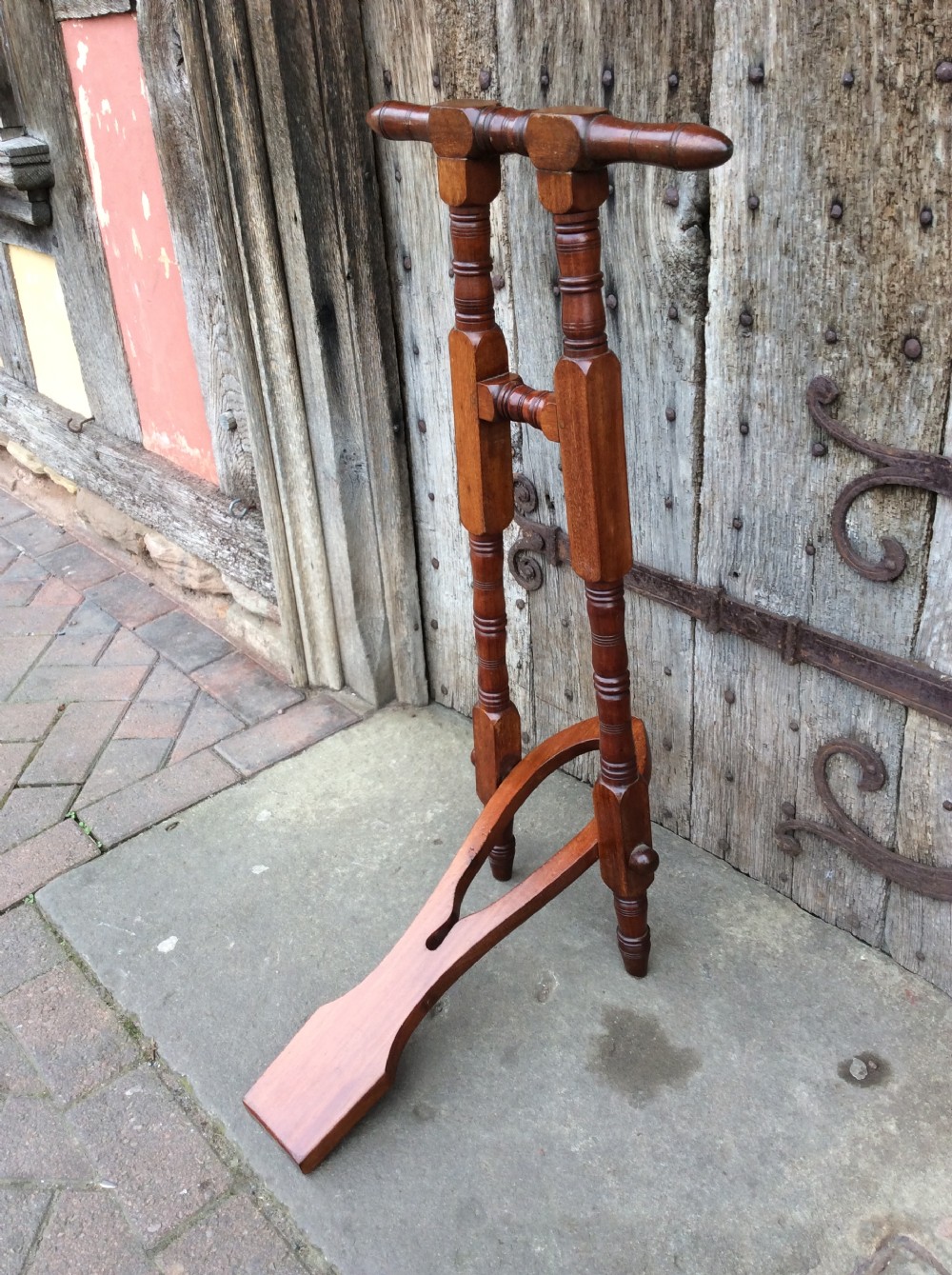 19thC Mahogany boot jack View III