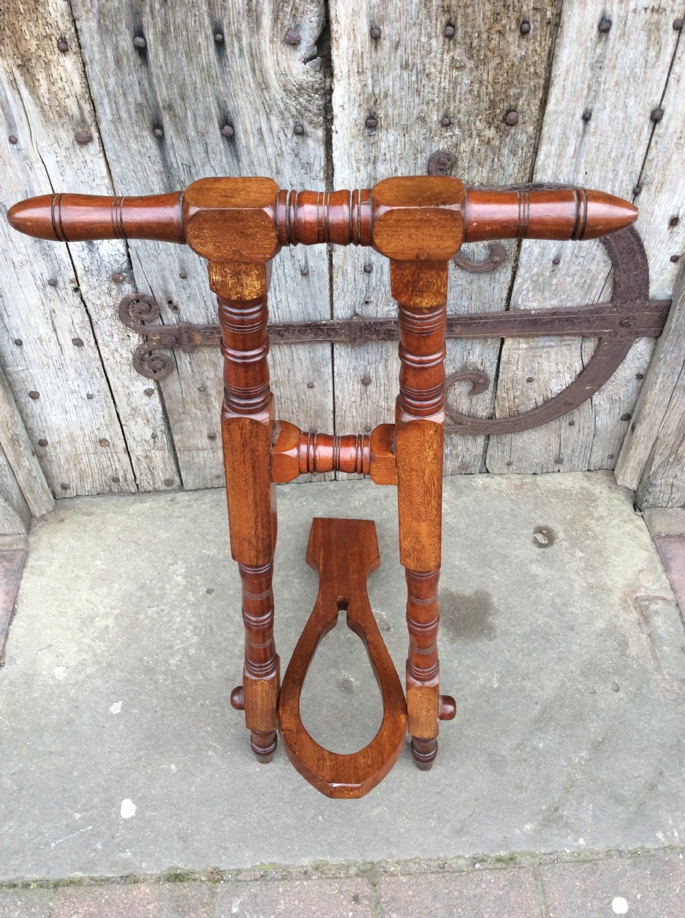 19thC Mahogany boot jack View V