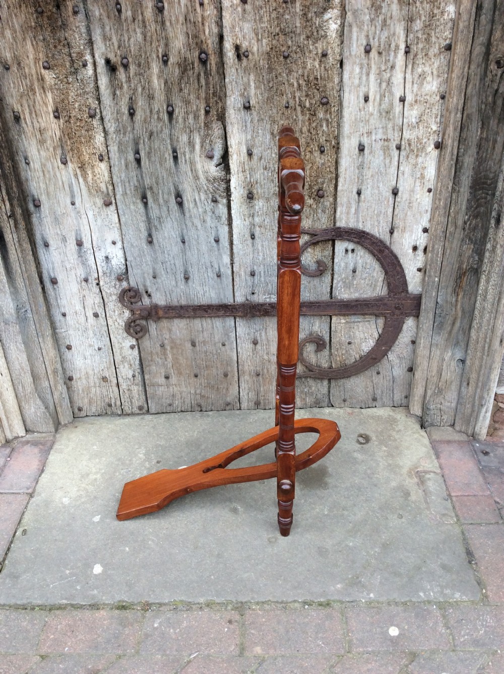 19thC Mahogany boot jack View VI