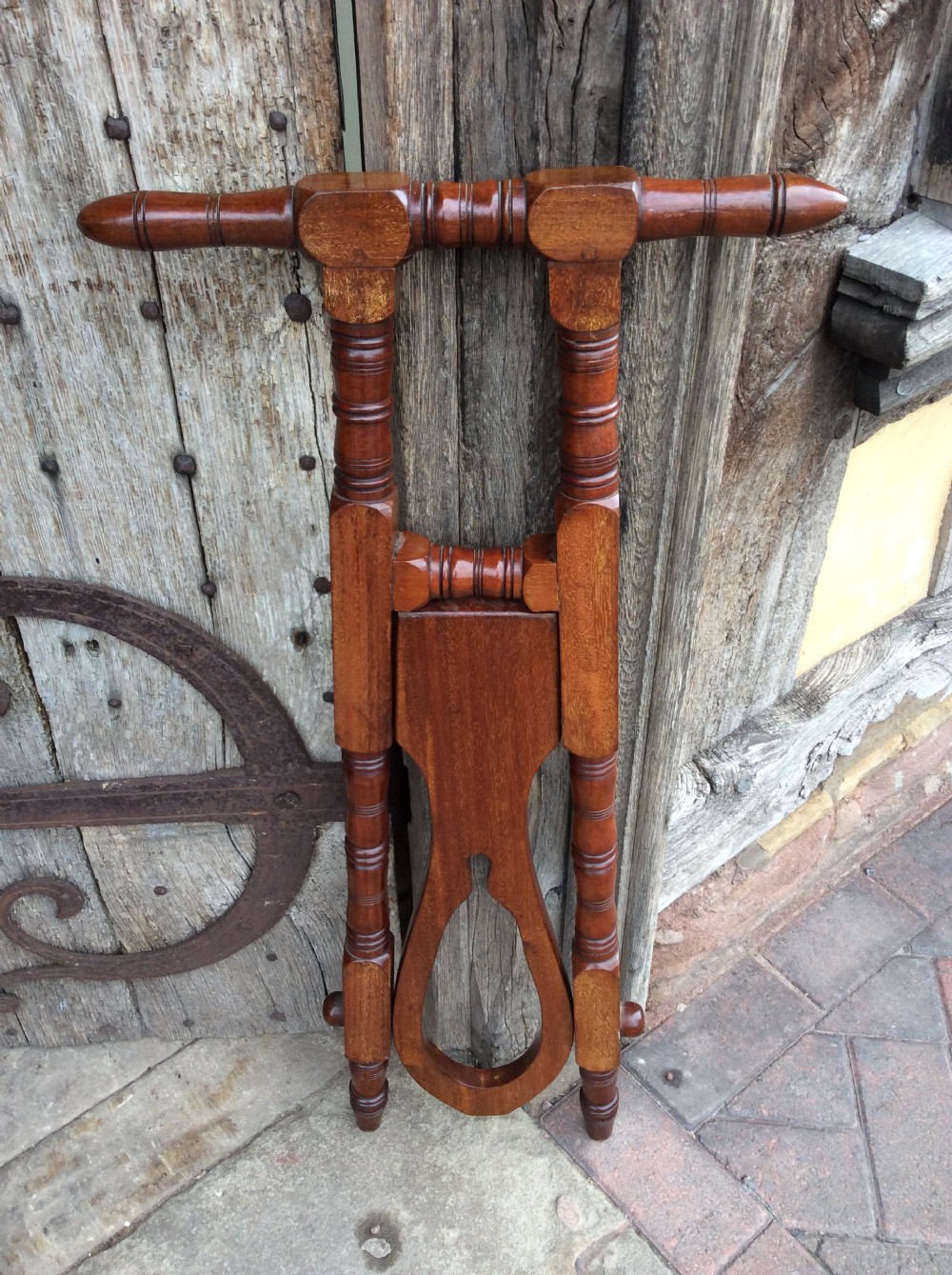 19thC Mahogany boot jack View VIII