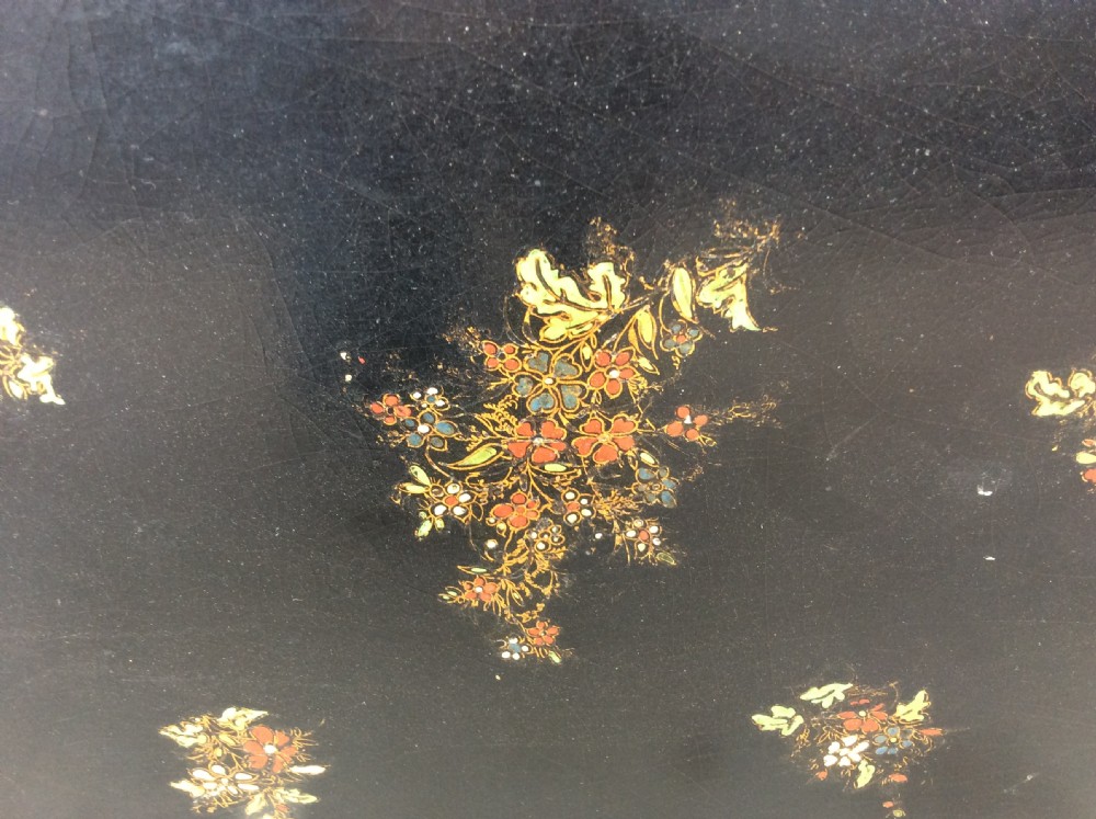 19thC Jennens & Bettridge large papier mâché tray View III