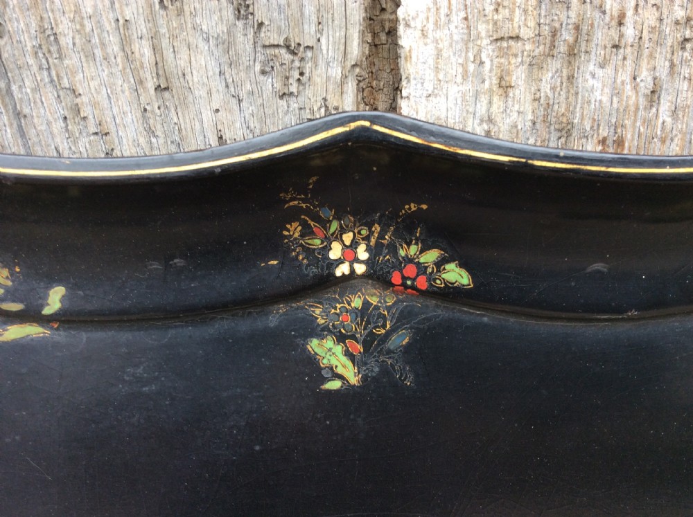 19thC Jennens & Bettridge large papier mâché tray View IV